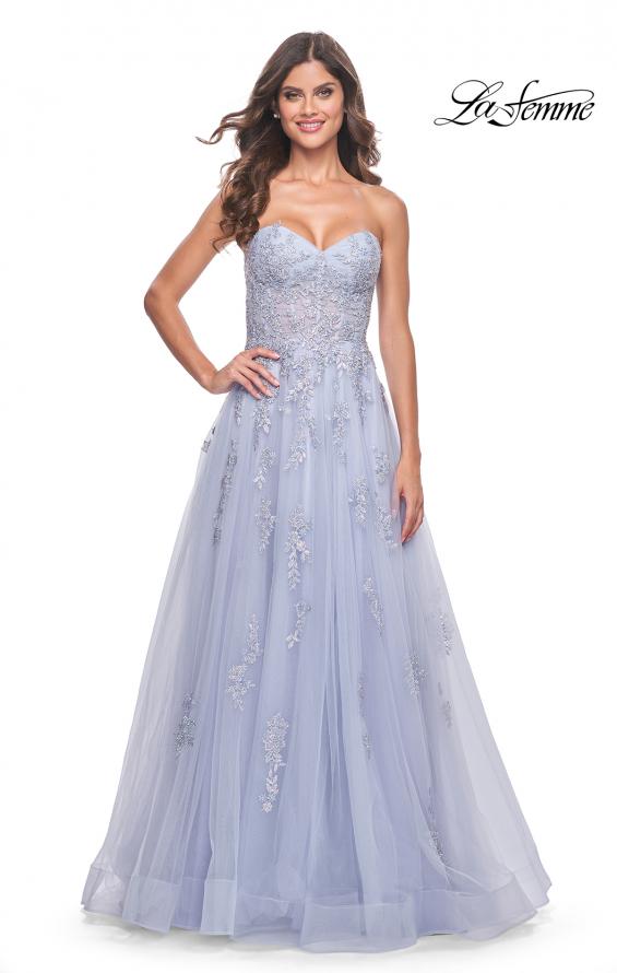 La Femme Prom Dresses Light Blue