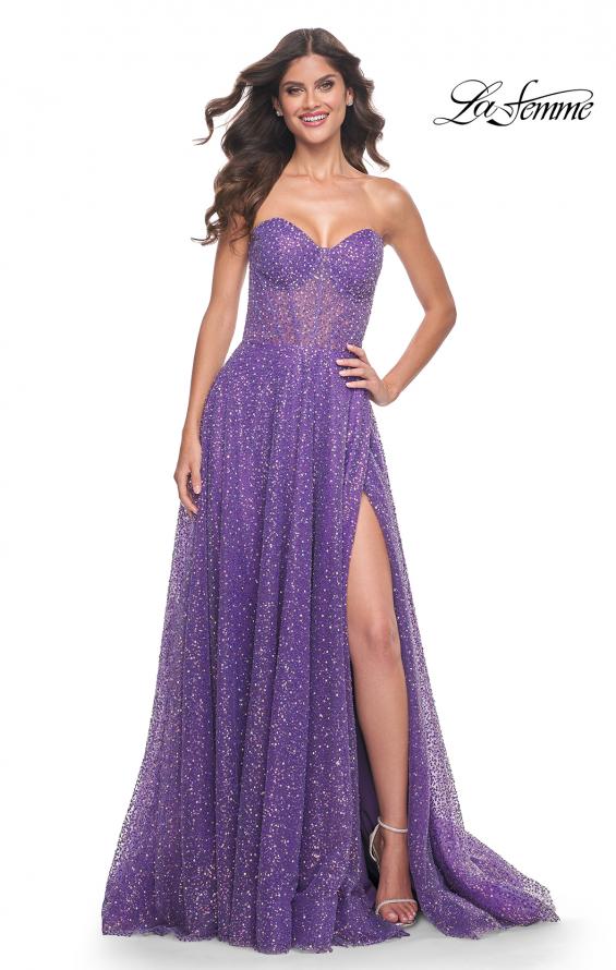 La Femme Prom Dress Purple