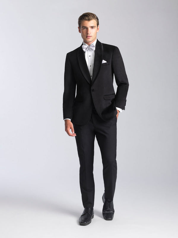 Silver Gray Venice Velvet Slim Fit Tuxedos - Formal Approach