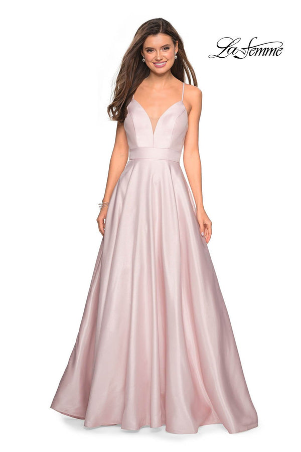 dusky pink prom dress