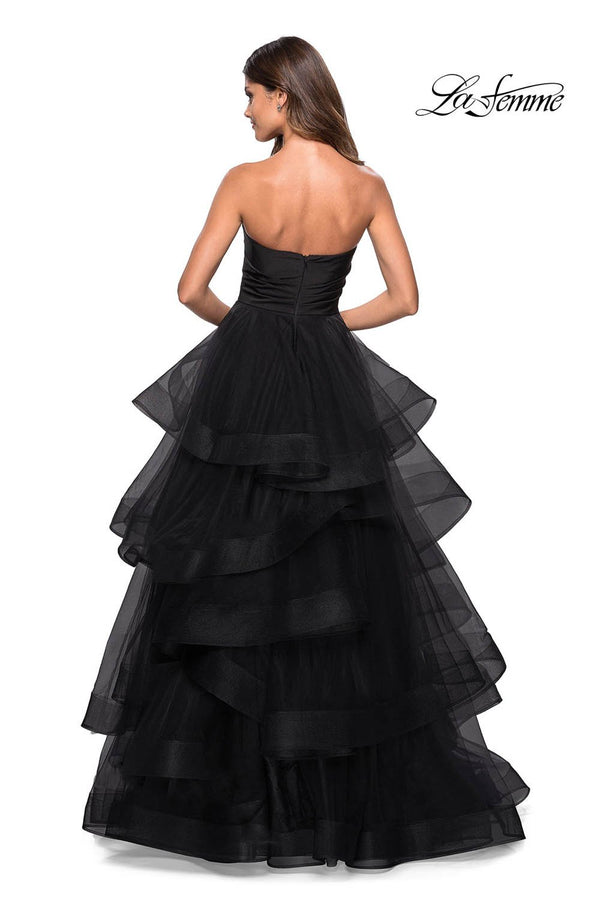 La femme off the shoulder clearance velvet & tulle party dress