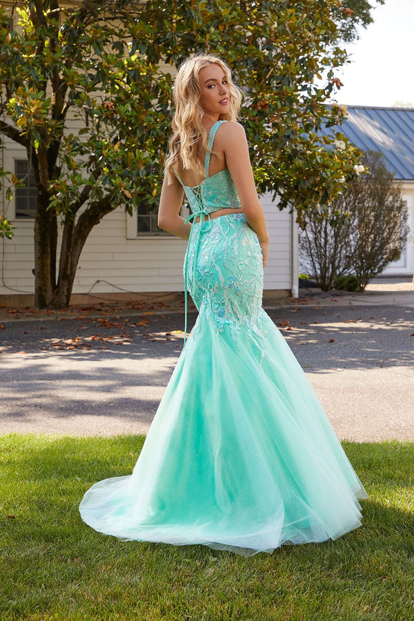 Mori Lee Lime Green Prom Dress