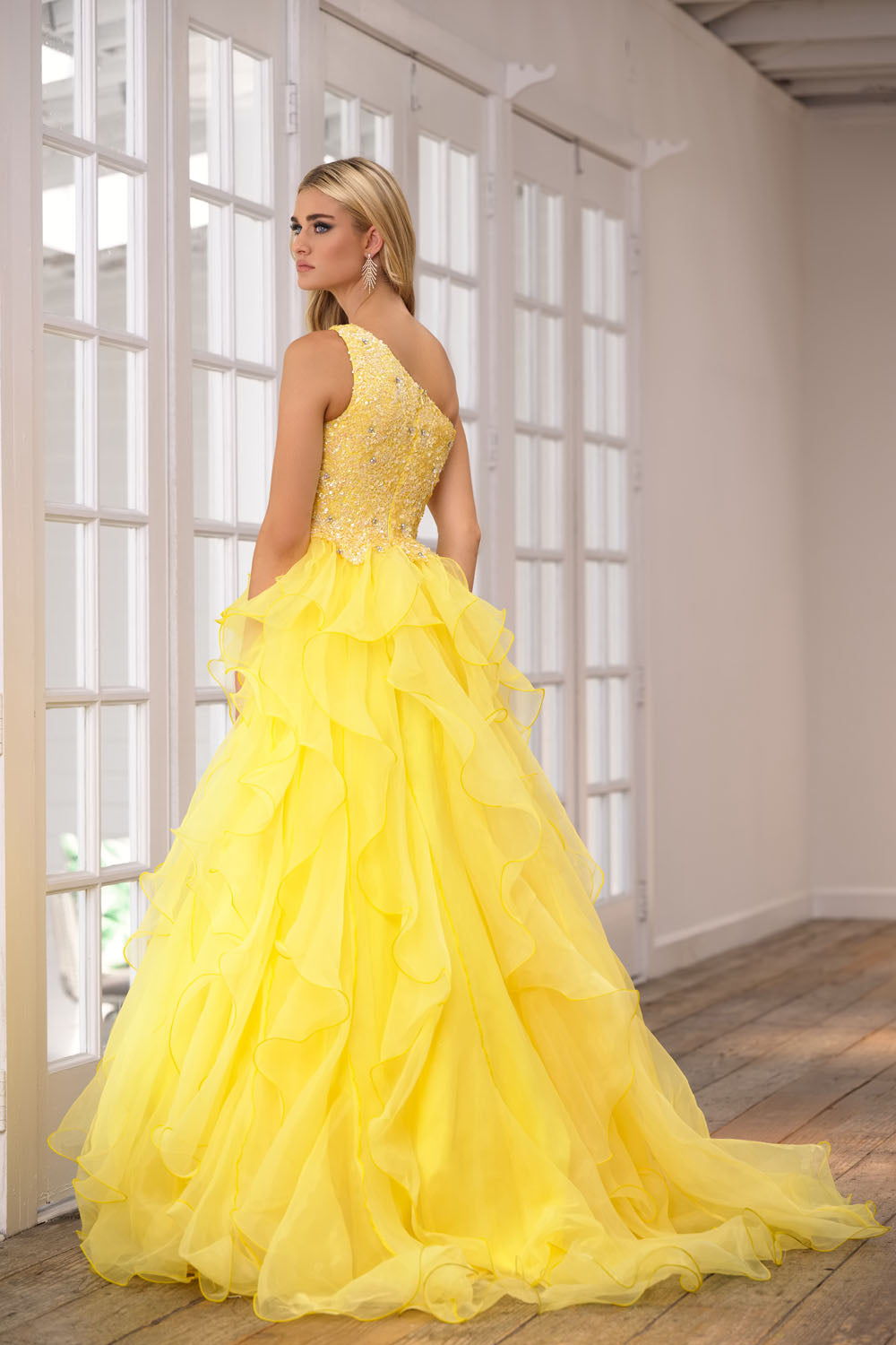 Ava Presley 28576 prom dress images.  Ava Presley 28576 is available in these colors: Periwinkle, Yellow.