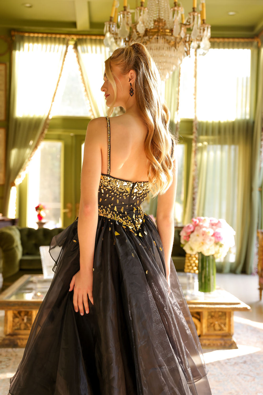 Ava Presley 29189 prom dress images.  Ava Presley 29189 is available in these colors: Light Blue, White, Black, Sky Blue.