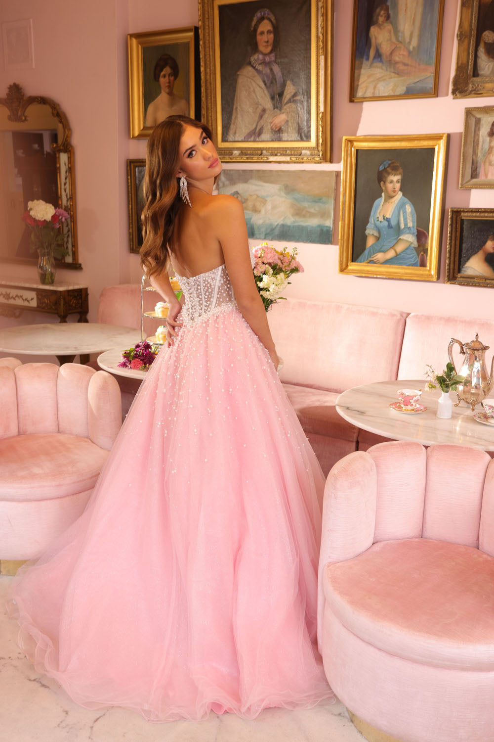 Ava Presley 29226 prom dress images.  Ava Presley 29226 is available in these colors: White Powder Blue,White Blush.