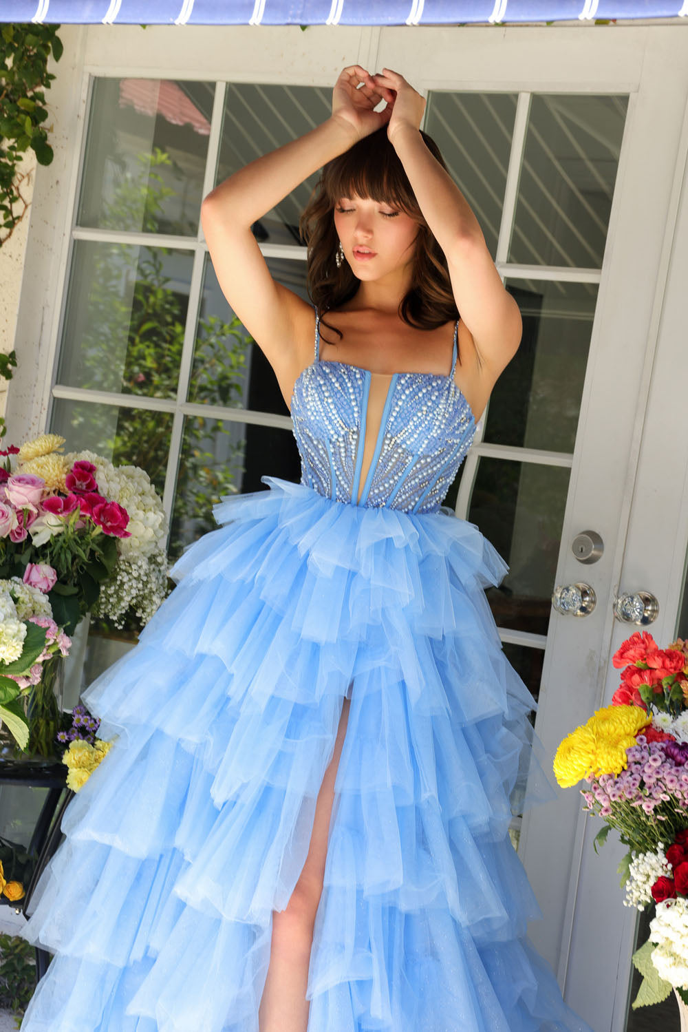 Ava Presley 29232 prom dress images.  Ava Presley 29232 is available in these colors: White, Light Blue, Black.