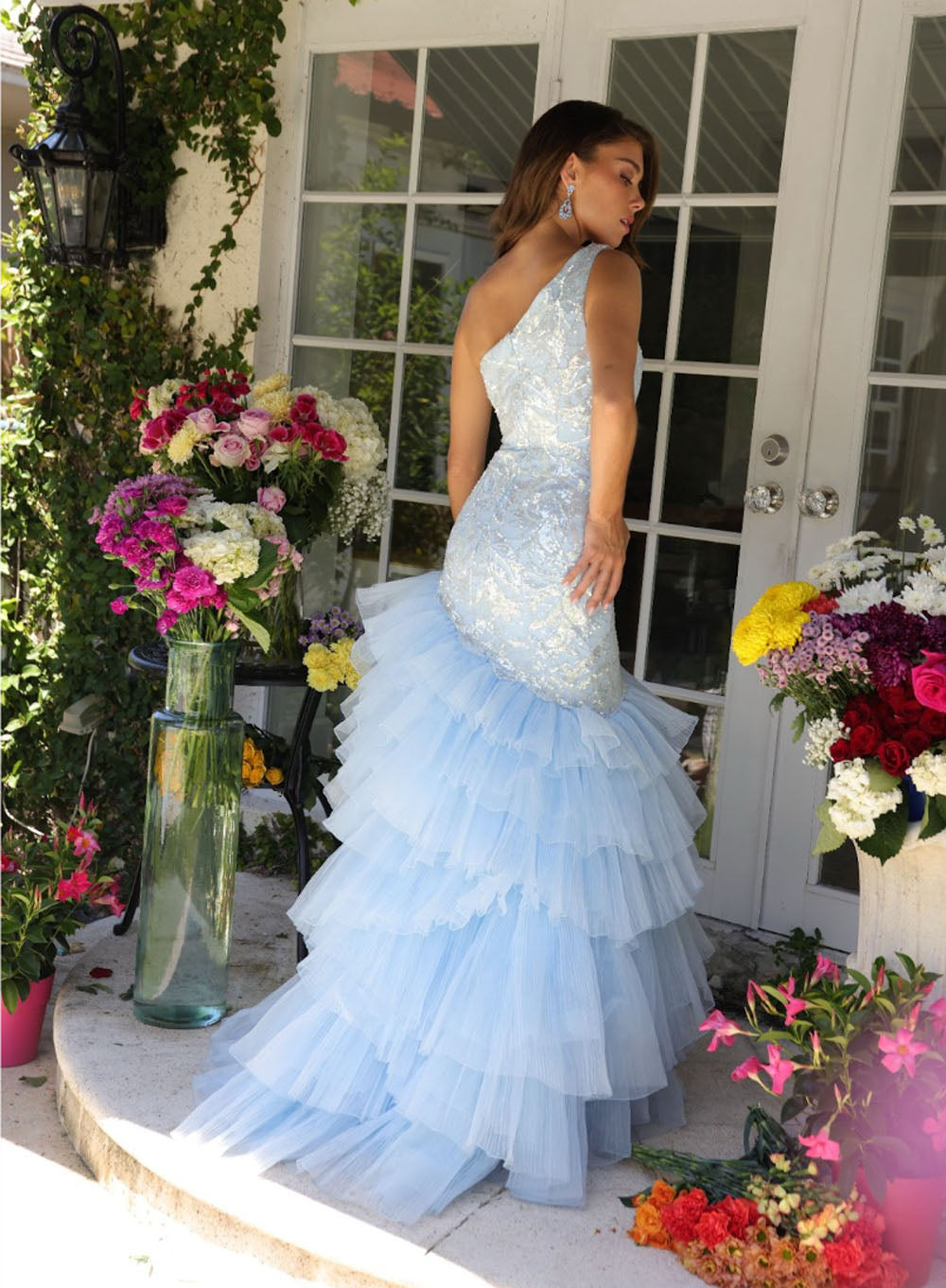 Ava Presley 29254 prom dress images.  Ava Presley 29254 is available in these colors: Black,Light Blue.