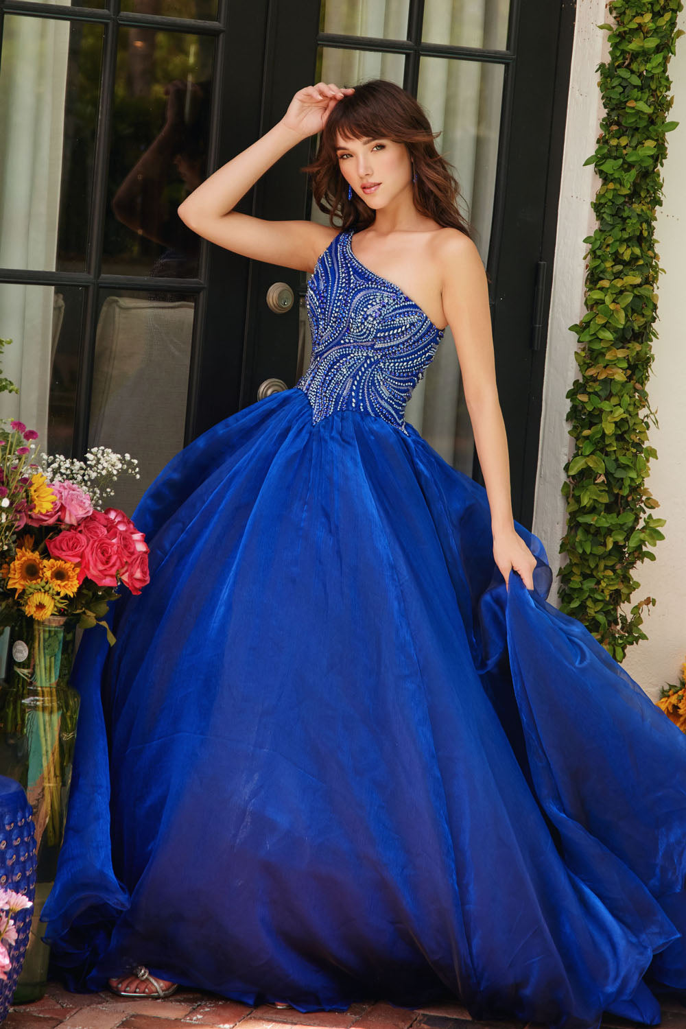 Ava Presley 29258 prom dress images.  Ava Presley 29258 is available in these colors: Coral,Magenta,Royal.