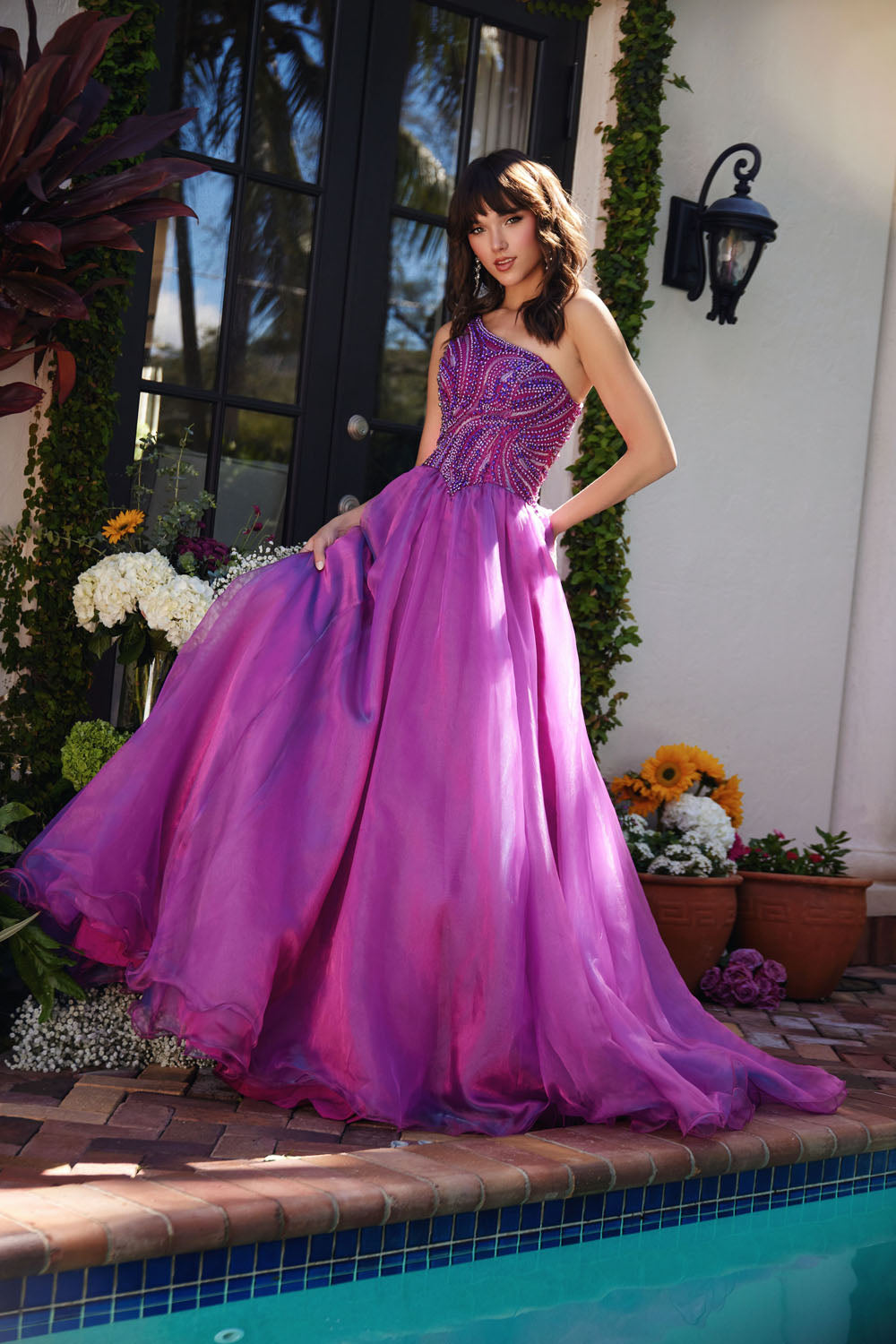 Ava Presley 29258 prom dress images.  Ava Presley 29258 is available in these colors: Coral,Magenta,Royal.