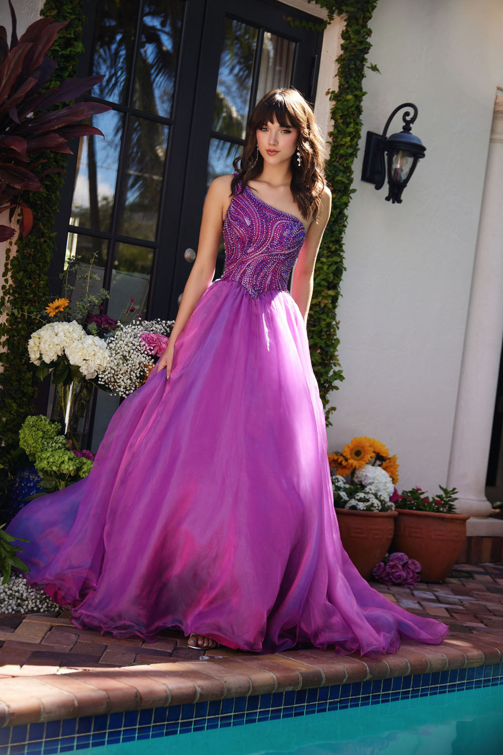 Ava Presley 29258 prom dress images.  Ava Presley 29258 is available in these colors: Coral,Magenta,Royal.