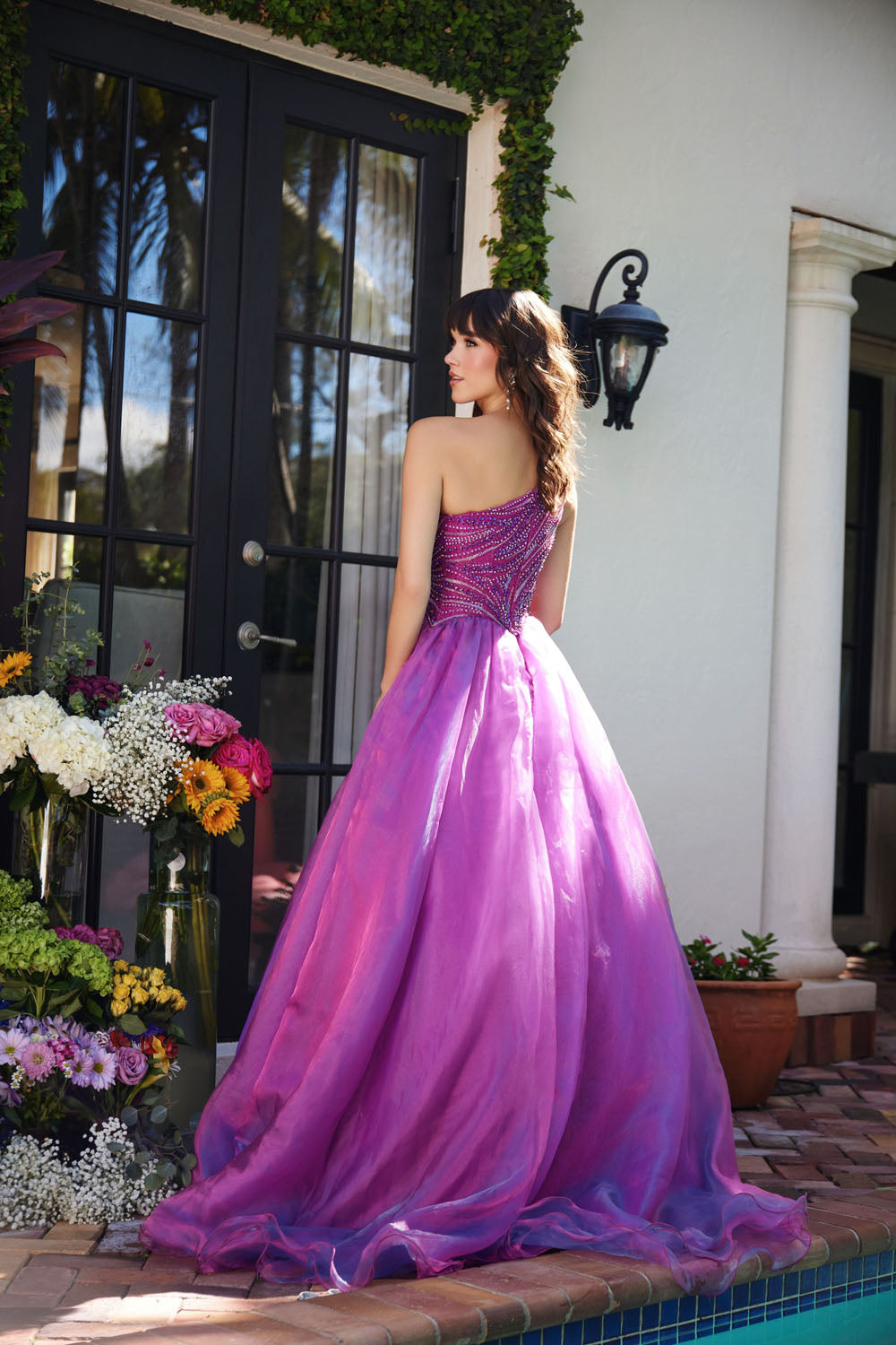 Ava Presley 29258 prom dress images.  Ava Presley 29258 is available in these colors: Coral,Magenta,Royal.