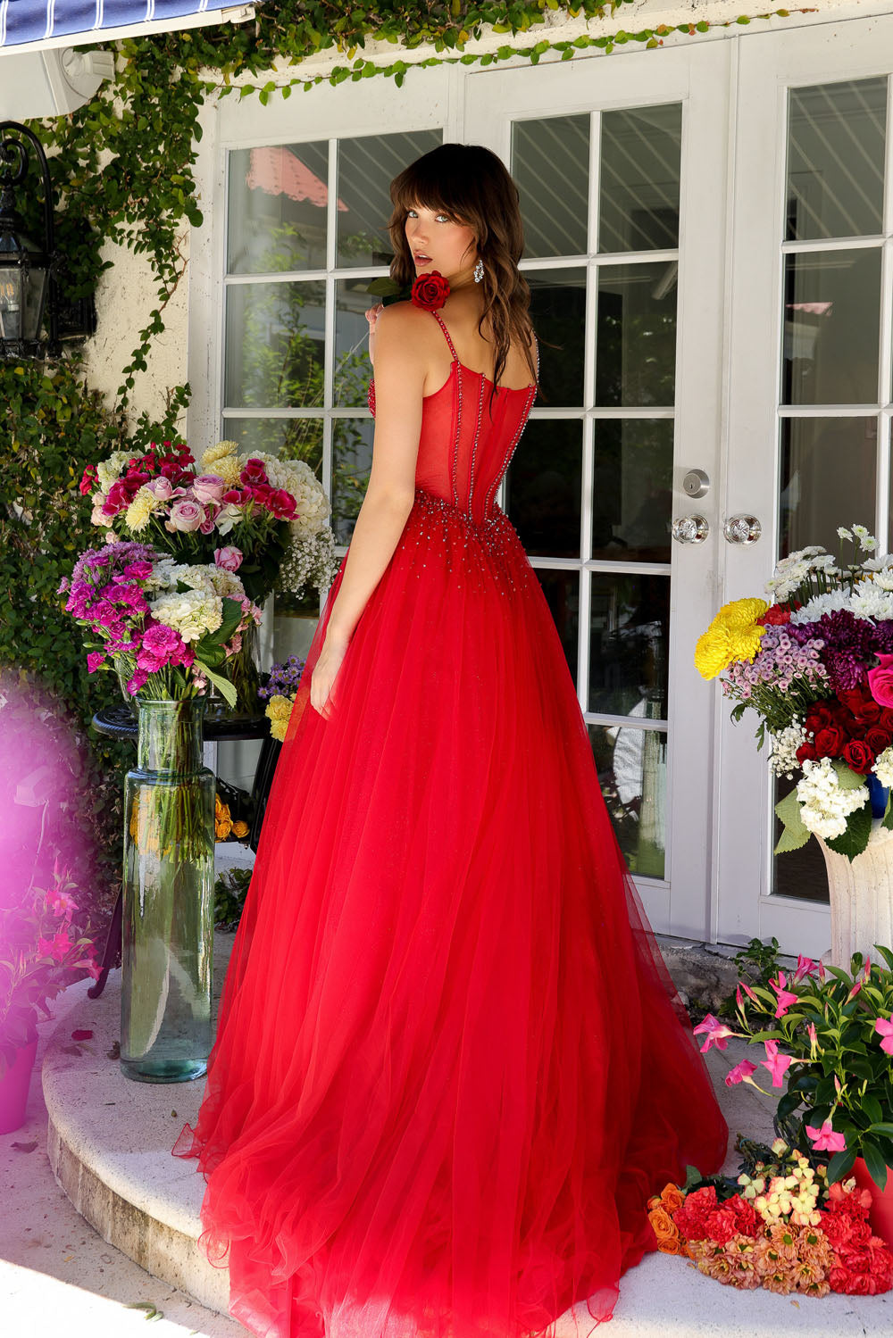 Ava Presley 29530 prom dress images. Ava Presley 29530 is available in these colors: Fuchsia, Light Blue, Red.