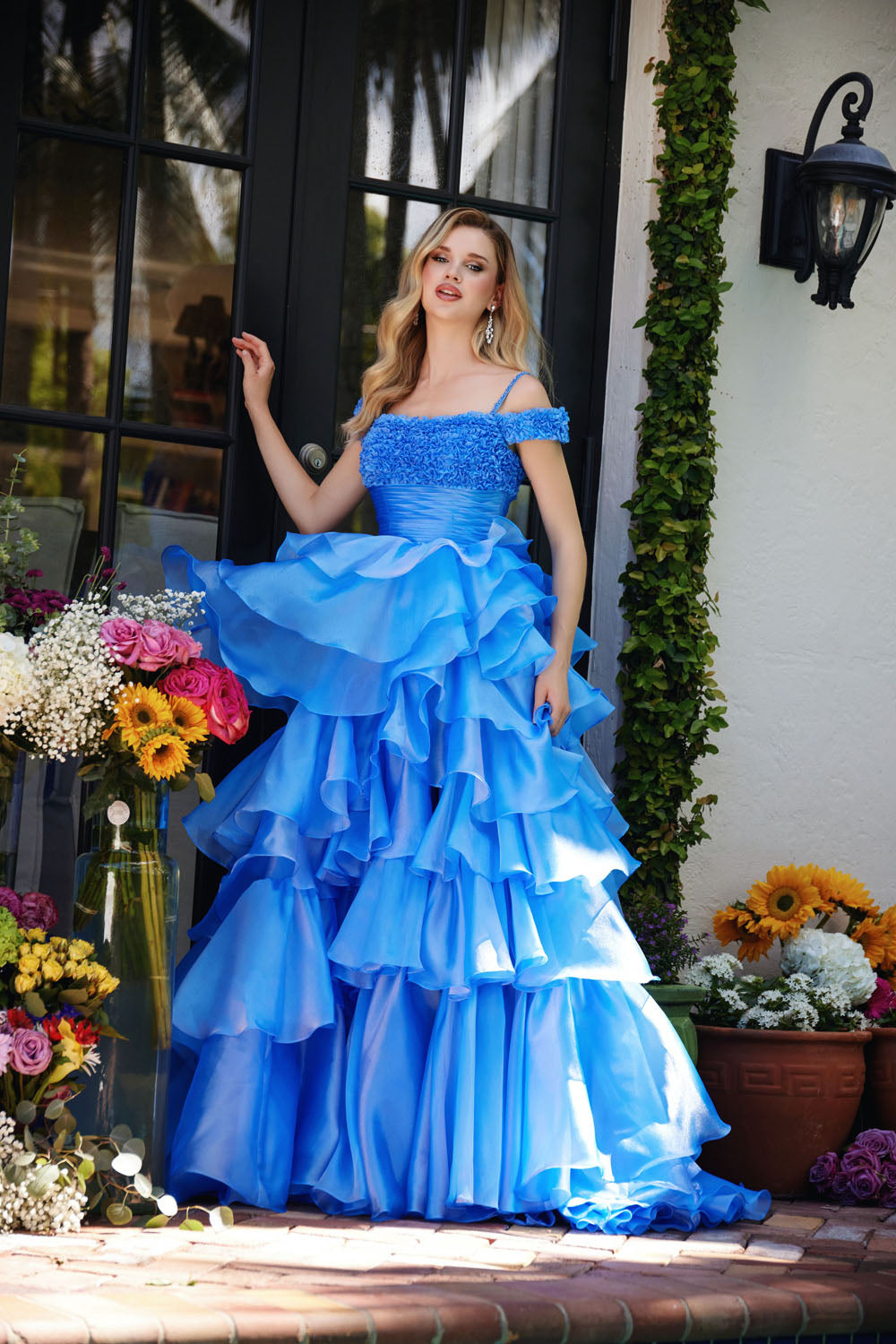 Ava Presley 29544 prom dress images.  Ava Presley 29544 is available in these colors: Periwinkle,Bubblegum.