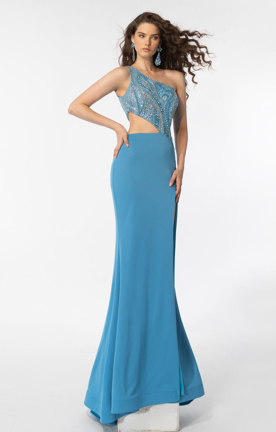 Ava Presley 39218 prom dress images.  Ava Presley 39218 is available in these colors: Royal, Turquoise.