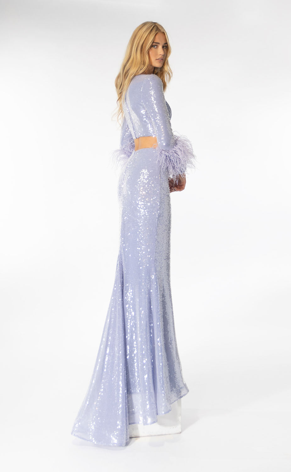 Ava Presley 39259 prom dress images.  Ava Presley 39259 is available in these colors: Periwinkle, Off White.