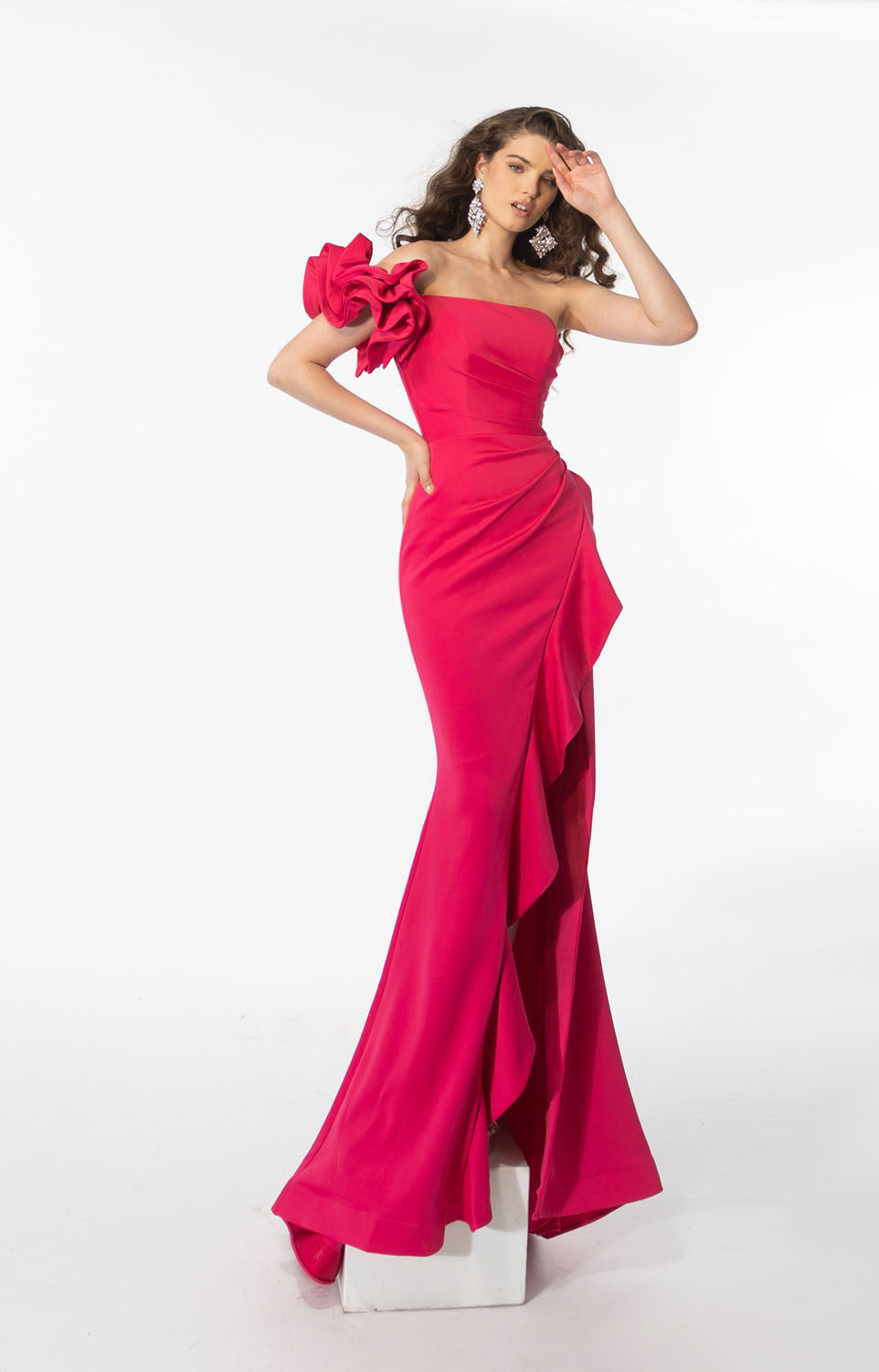 Ava Presley 39265 prom dress images.  Ava Presley 39265 is available in these colors: White, Red, Black, Hot Pink.