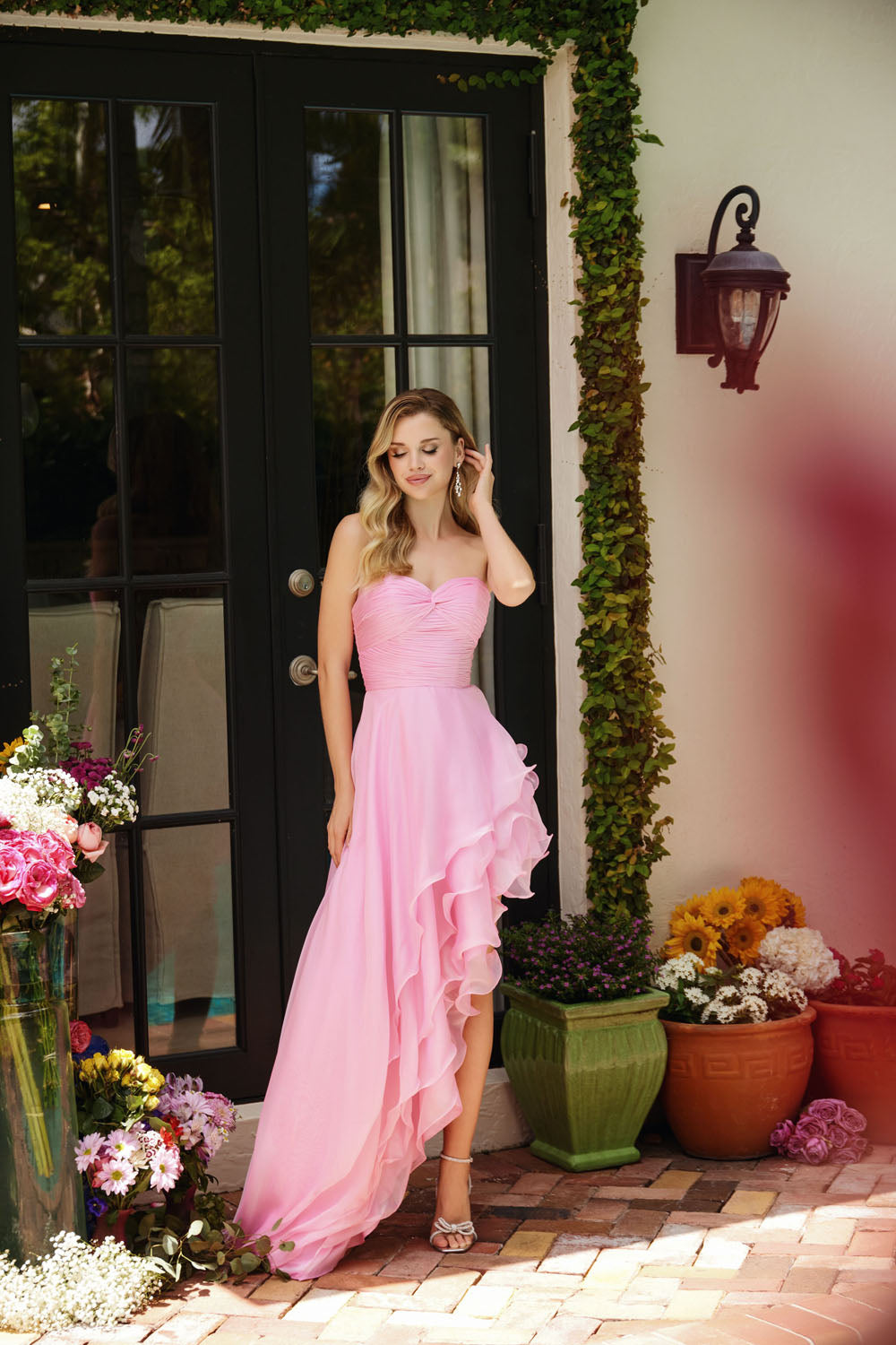 Ava Presley 40055 prom dress images.  Ava Presley 40055 is available in these colors: Pink,Violet,Sky Blue.