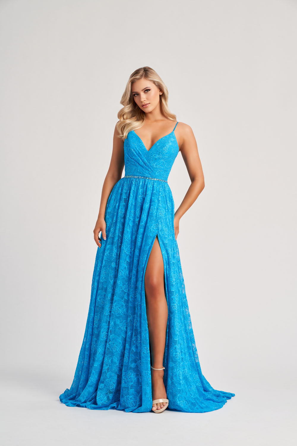 Colette CL8010 prom dress images.  Colette CL8010 is available in these colors: Turquoise, Black.