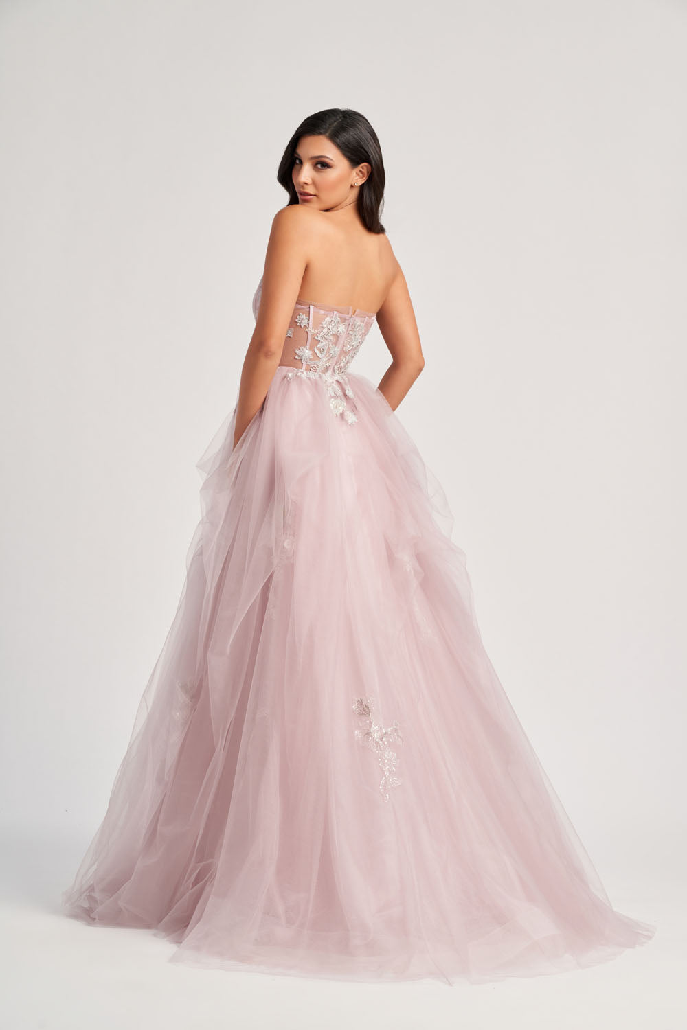 Colette CL8120 prom dress images.  Colette CL8120 is available in these colors: Blush.