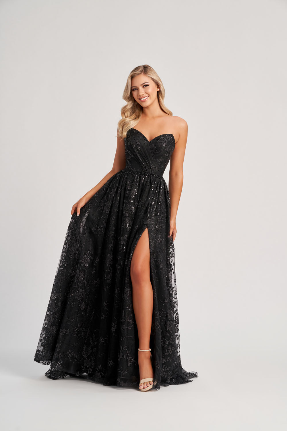 Colette CL8260 prom dress images.  Colette CL8260 is available in these colors: Evergreen, Black.