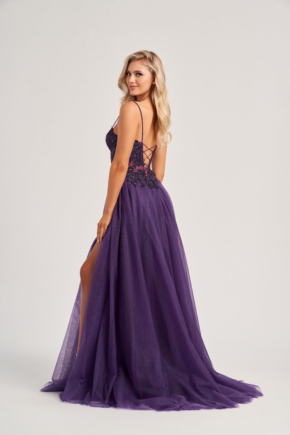 Colette CL8280 prom dress images.  Colette CL8280 is available in these colors: Burgundy, Plum.