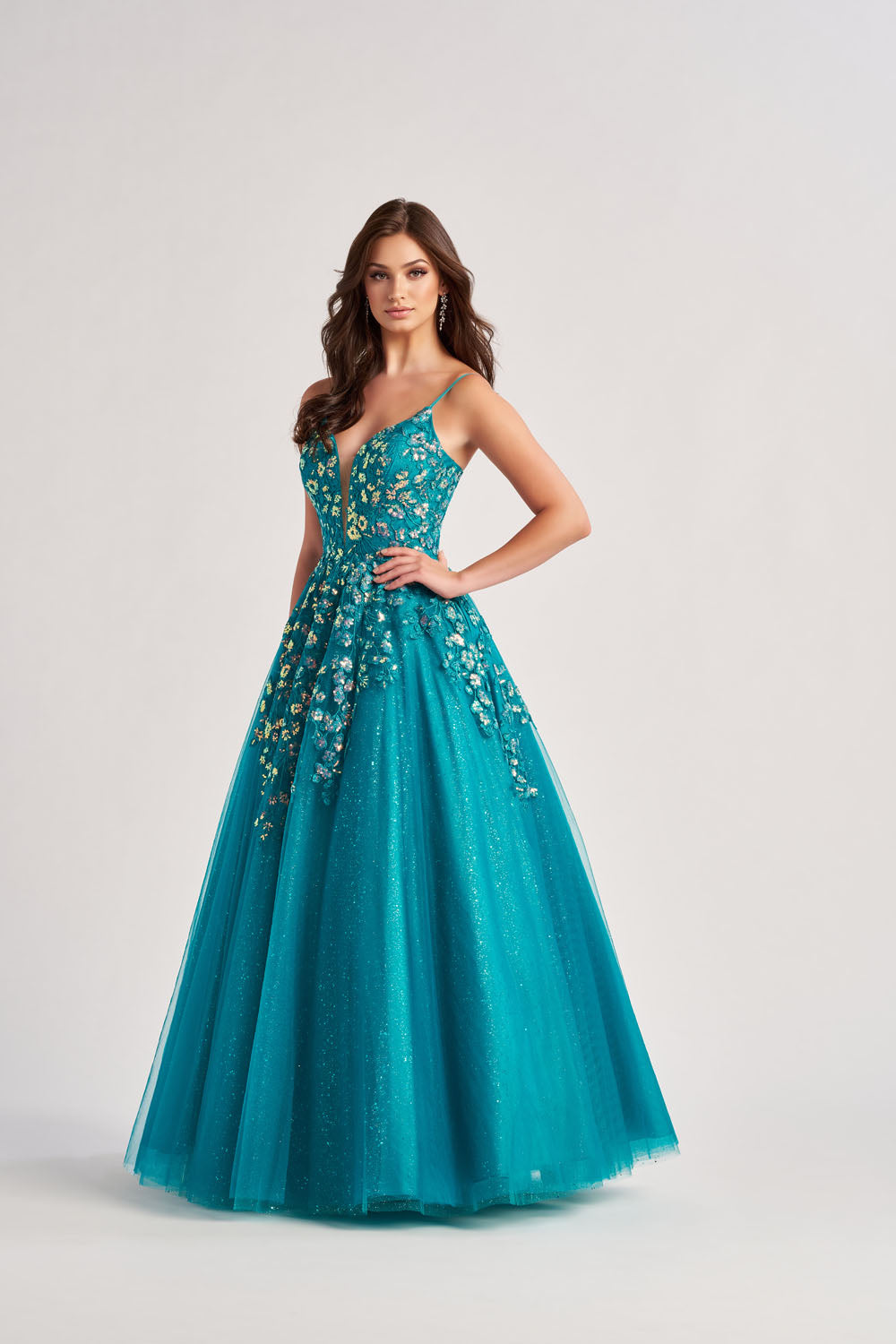 Colette CL8420 prom dress images.  Colette CL8420 is available in these colors: Jade, Pink , Periwinkle.