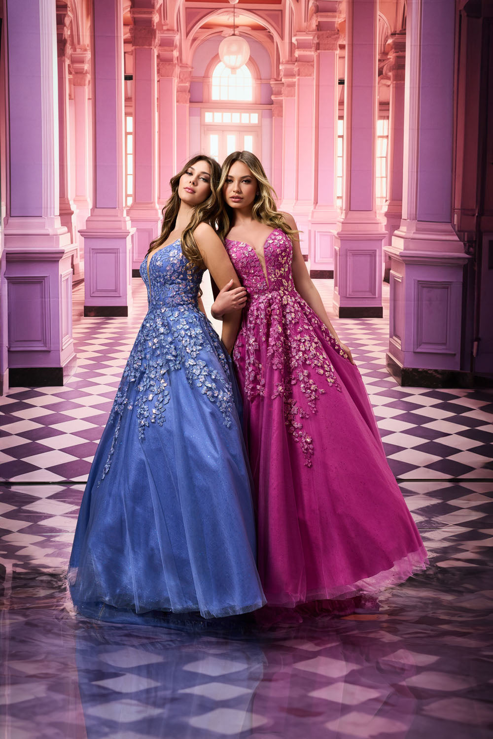 Colette CL8420 prom dress images.  Colette CL8420 is available in these colors: Jade, Pink , Periwinkle.