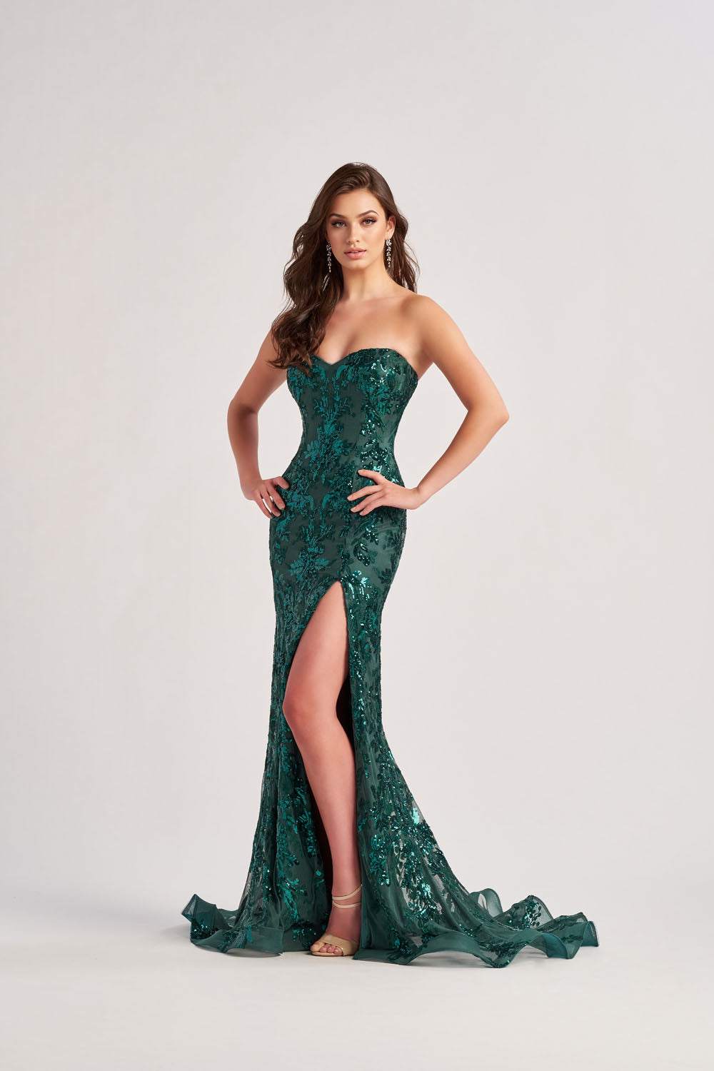 Colette CL8440 prom dress images.  Colette CL8440 is available in these colors: Ice Blue, Spruce, Cotton Candy.