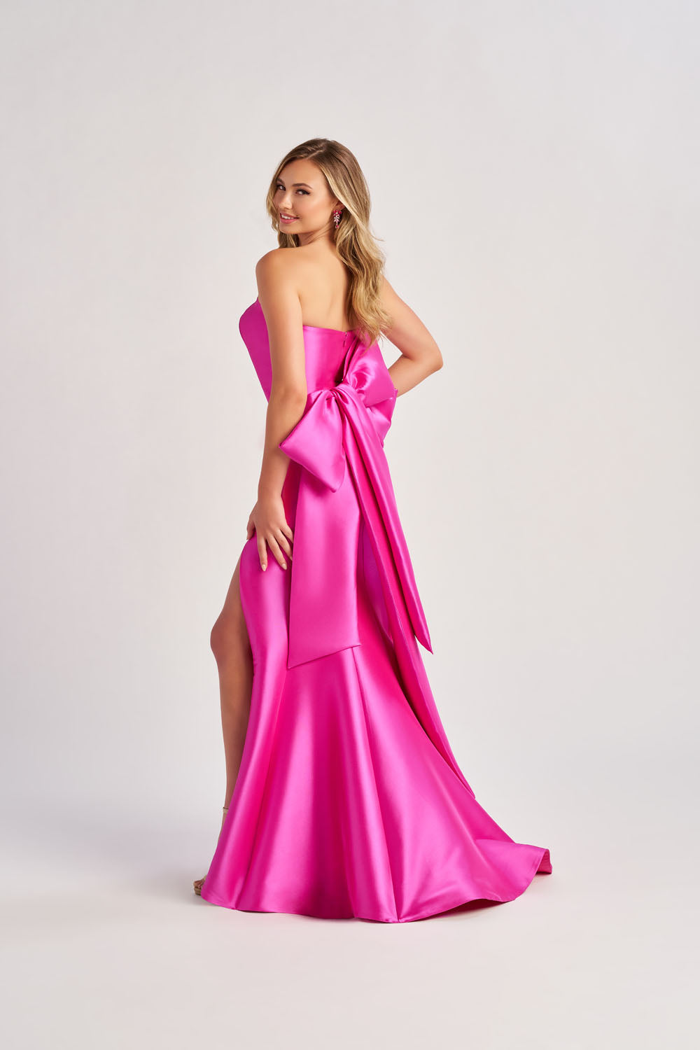 Colette CL8470 prom dress images.  Colette CL8470 is available in these colors: Scarlet, Diamond White, Fuchsia, Turquoise, Black.