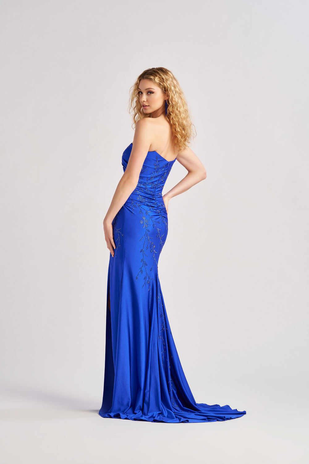 Colette CL8500 prom dress images.  Colette CL8500 is available in these colors: Royal Blue, Scarlet, Champagne.