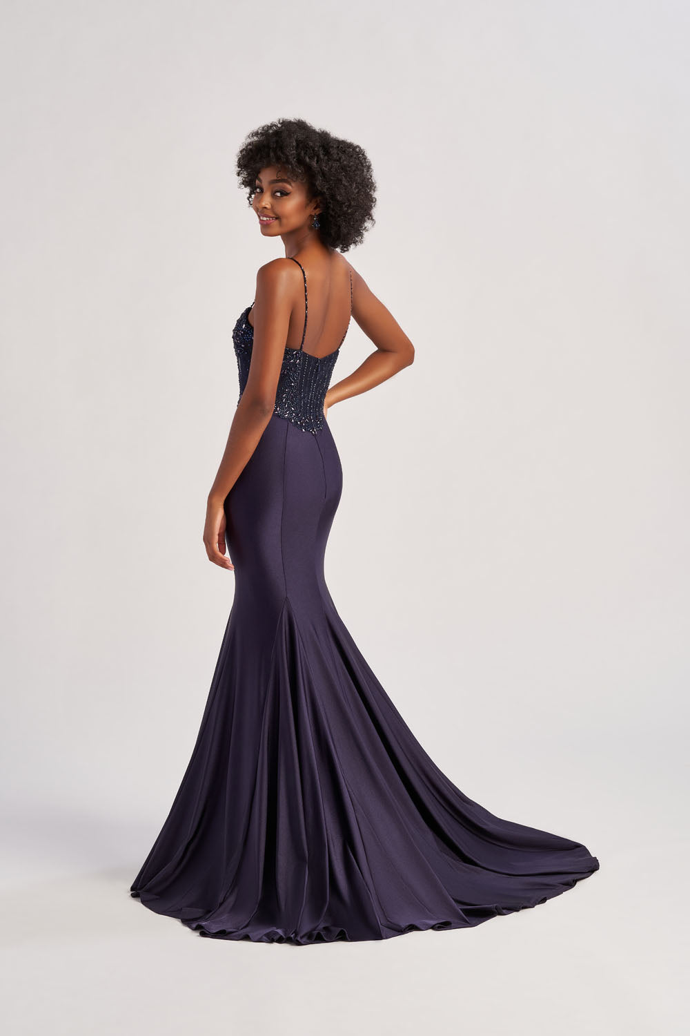 Colette CL8515 prom dress images.  Colette CL8515 is available in these colors: Plum, Midnight.