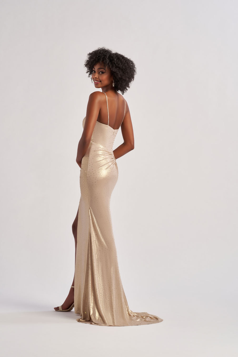 Colette CL8575 prom dress images.  Colette CL8575 is available in these colors: Gold, Turquoise.