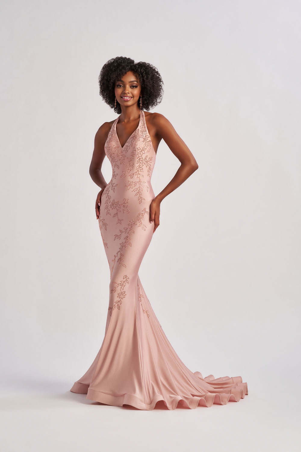 Colette CL8580 prom dress images.  Colette CL8580 is available in these colors: Rose Gold, Midnight.