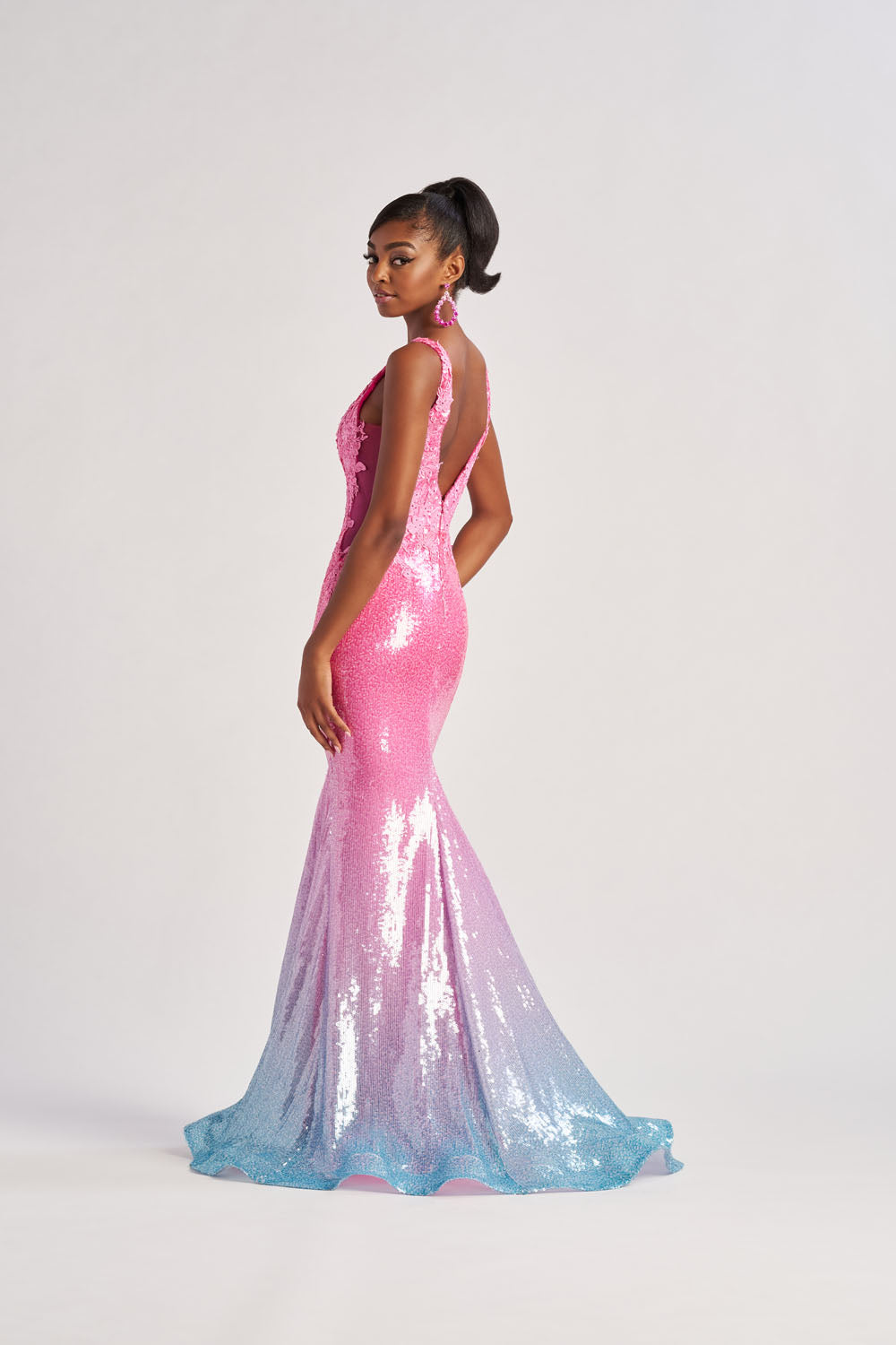 Colette CL8605 prom dress images.  Colette CL8605 is available in these colors: Pink Ombre.