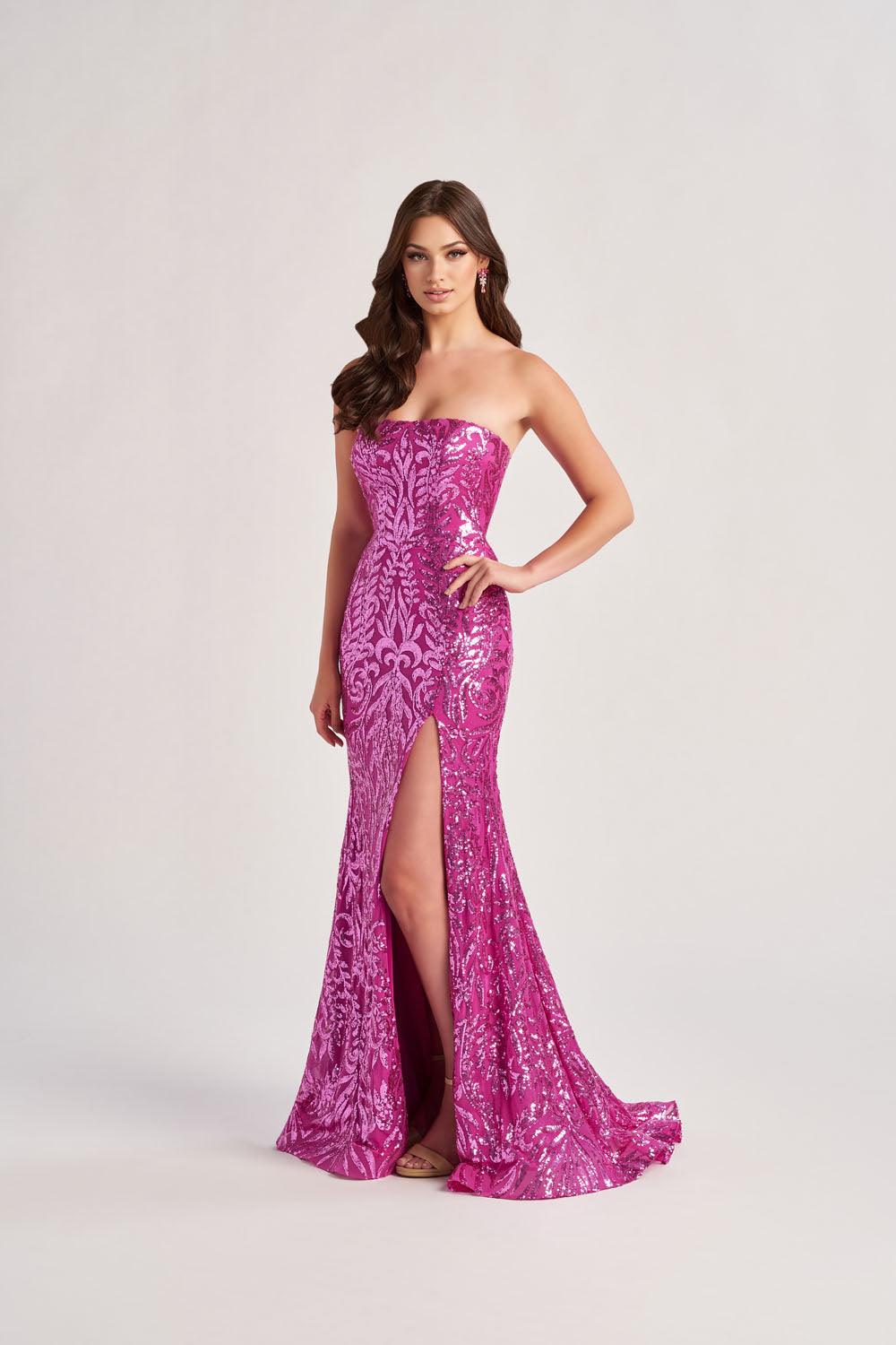 Colette CL8610 prom dress images.  Colette CL8610 is available in these colors: Royal Blue, Orchid, Sunshine.