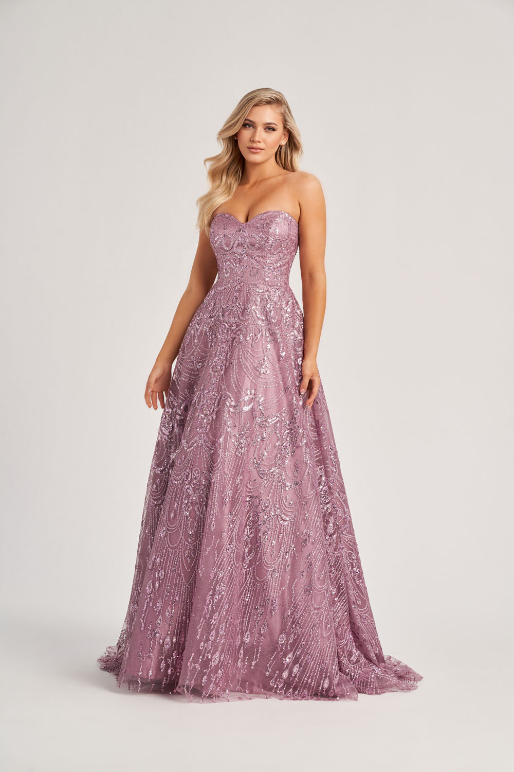 Colette CL8625 prom dress images.  Colette CL8625 is available in these colors: Heather.