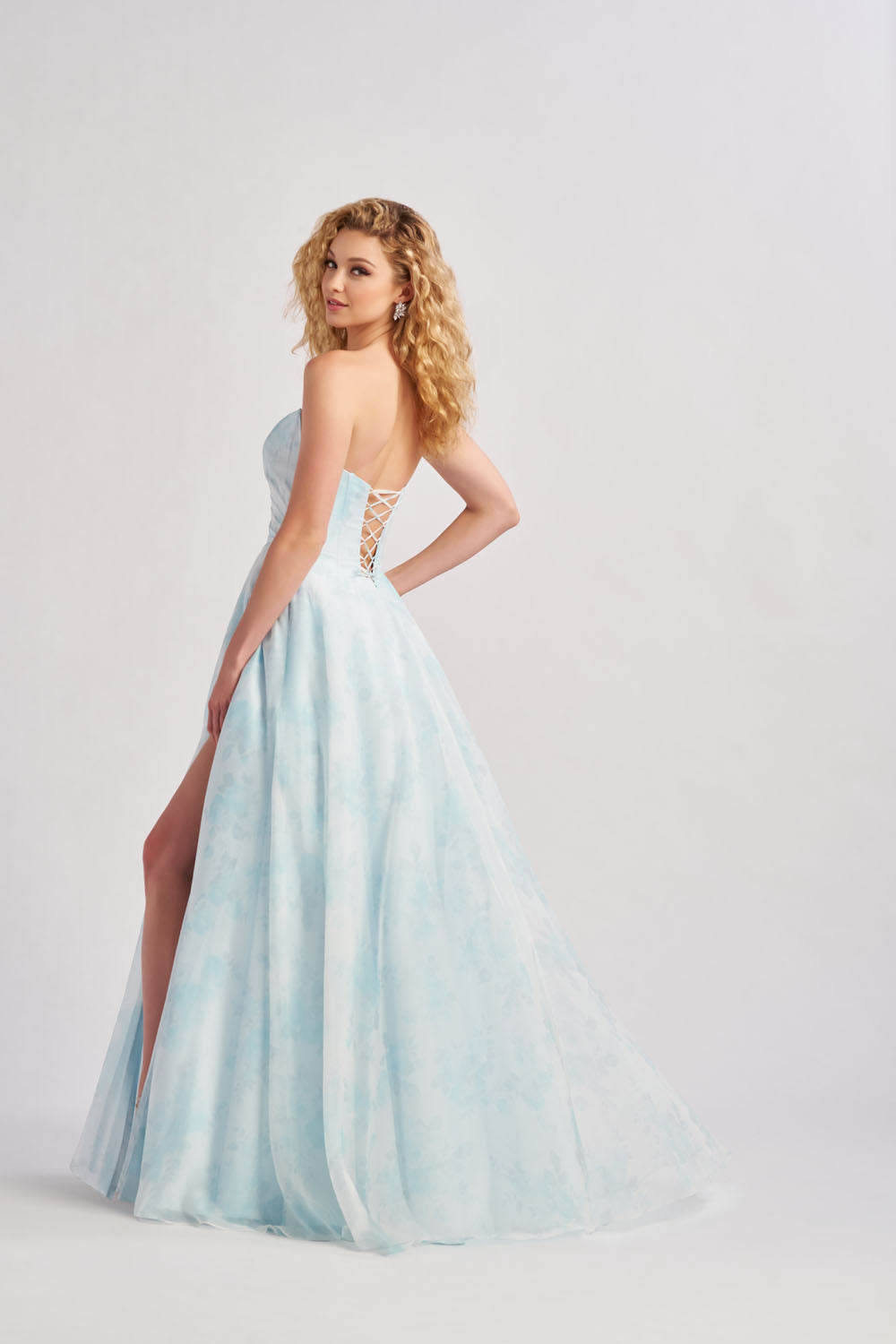 Colette CL8635 prom dress images.  Colette CL8635 is available in these colors: Sky Blue, Light Pink.