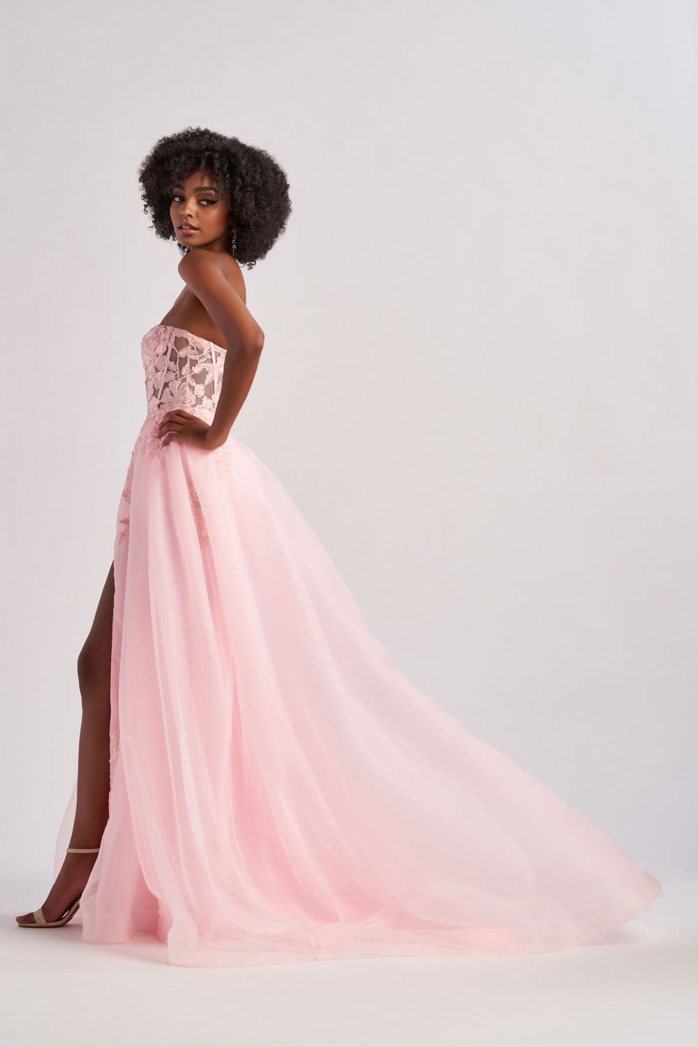 Colette CL8660 prom dress images.  Colette CL8660 is available in these colors: Lilac, Bubblegum Pink.