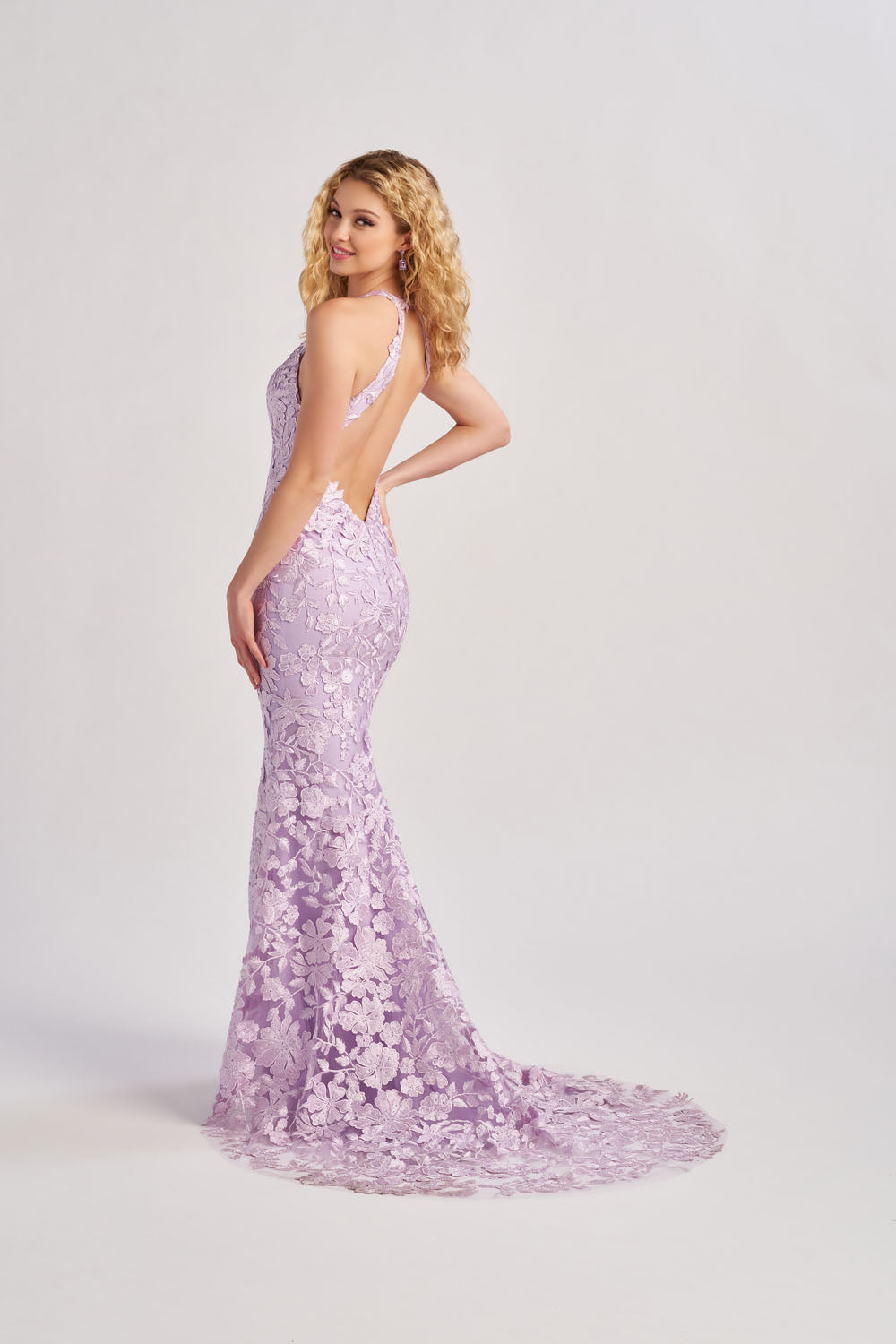 Colette CL8665 prom dress images.  Colette CL8665 is available in these colors: Lilac.