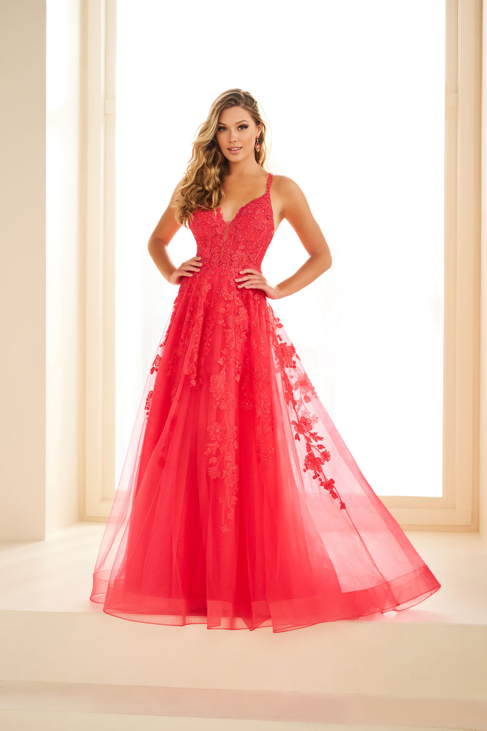 Ellie Wilde EW36015 a-line prom dress images.  Ellie Wilde EW36015 is available in these colors: Magenta, Sage, Black, Purple, Strawberry, Orange, Ivory.