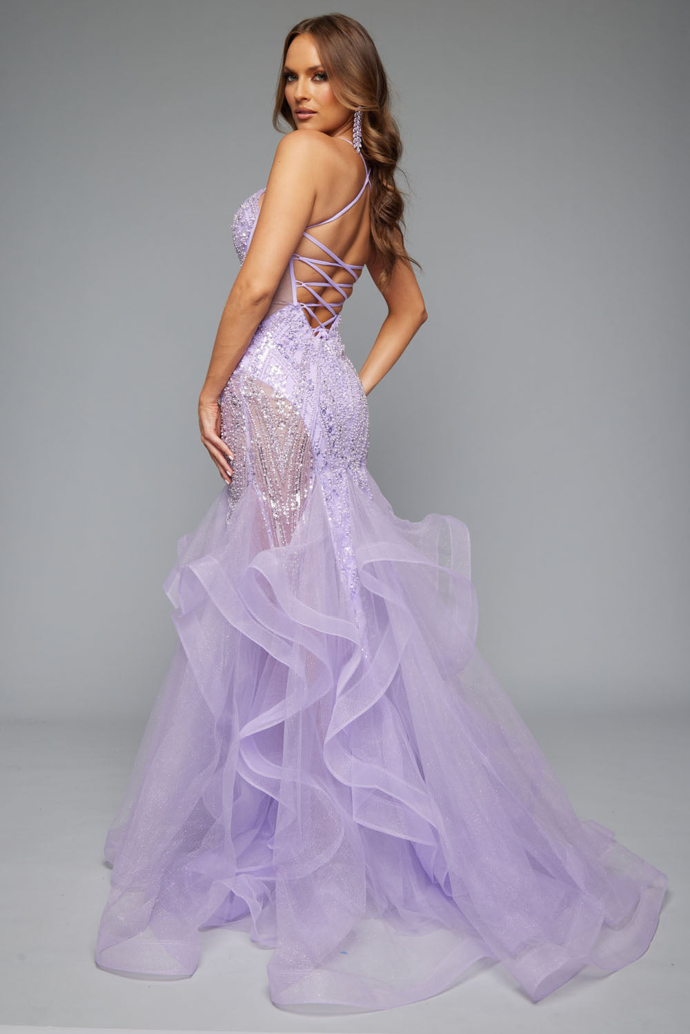 Jasz Couture 7612 prom dress images.  Jasz Couture 7612 is available in these colors: Lilac.