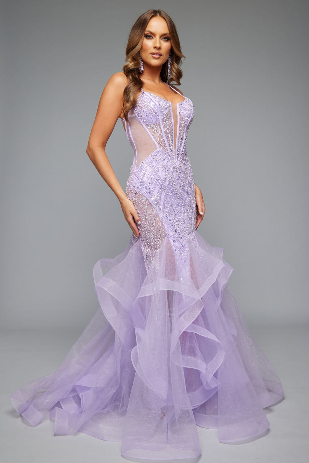 Jasz Couture 7612 prom dress images.  Jasz Couture 7612 is available in these colors: Lilac.