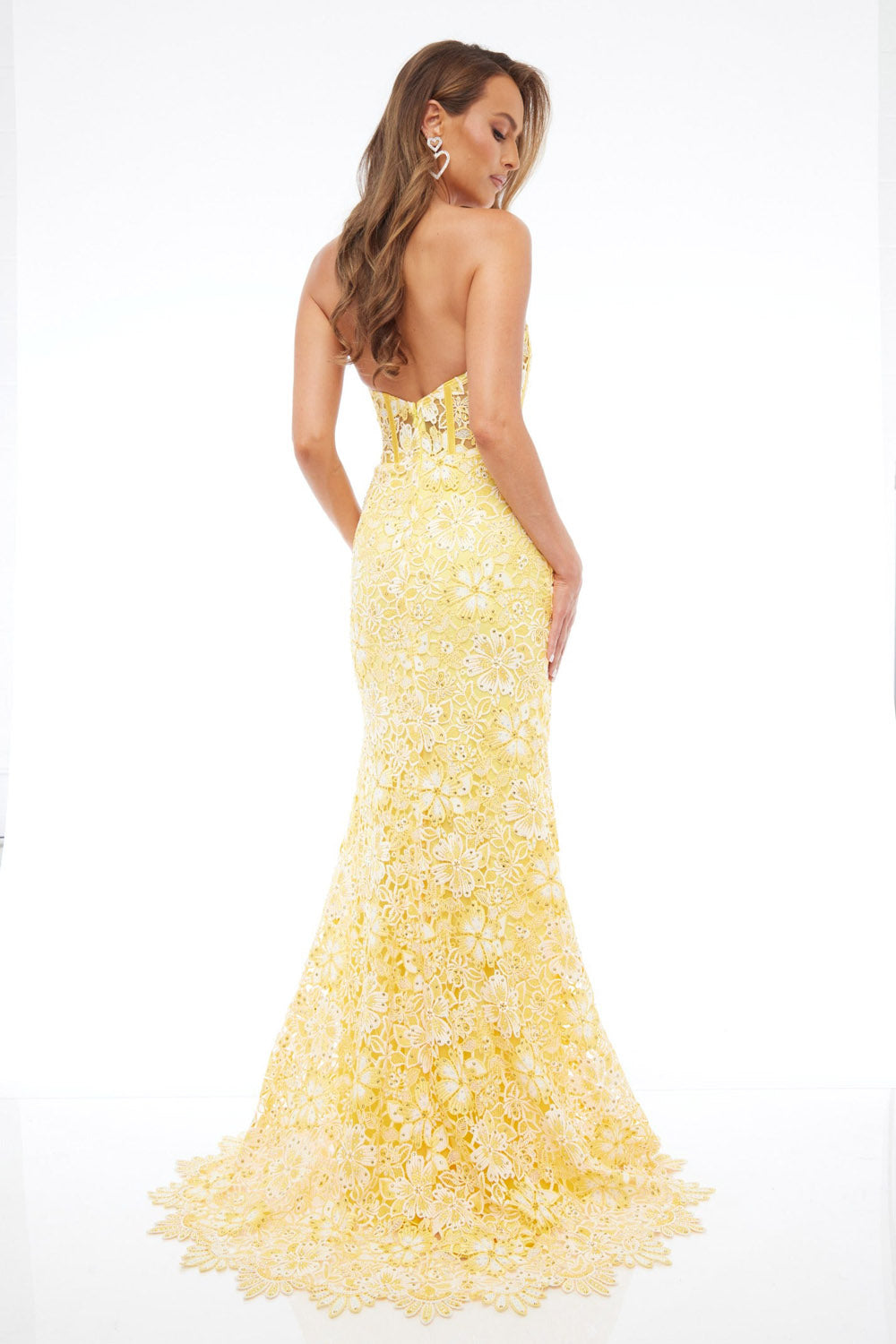 Jasz Couture 7618 prom dress images.  Jasz Couture 7618 is available in these colors: Lilac, Pink, Sky Blue and Yellow.