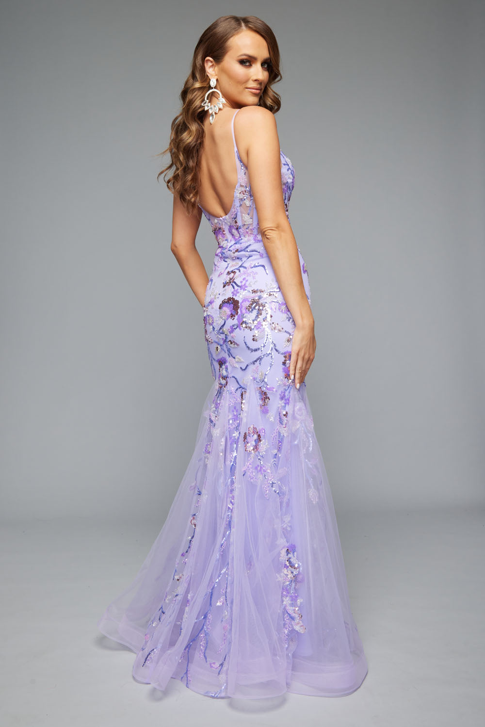 Jasz Couture 7619 prom dress images.  Jasz Couture 7619 is available in these colors: Green, Lilac, Wine.