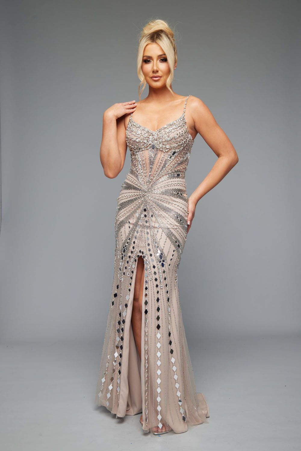 Jasz Couture 7627 prom dress images.  Jasz Couture 7627 is available in these colors: Black, Lilac, Mint, Nude, Red.