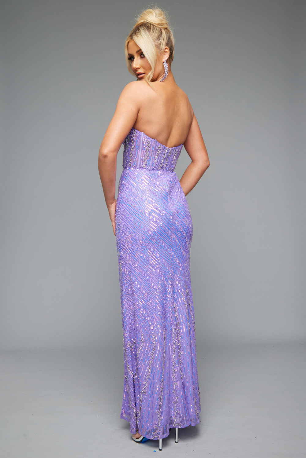 Jasz Couture 7649 prom dress images.  Jasz Couture 7649 is available in these colors: Lilac, Ocean Blue.