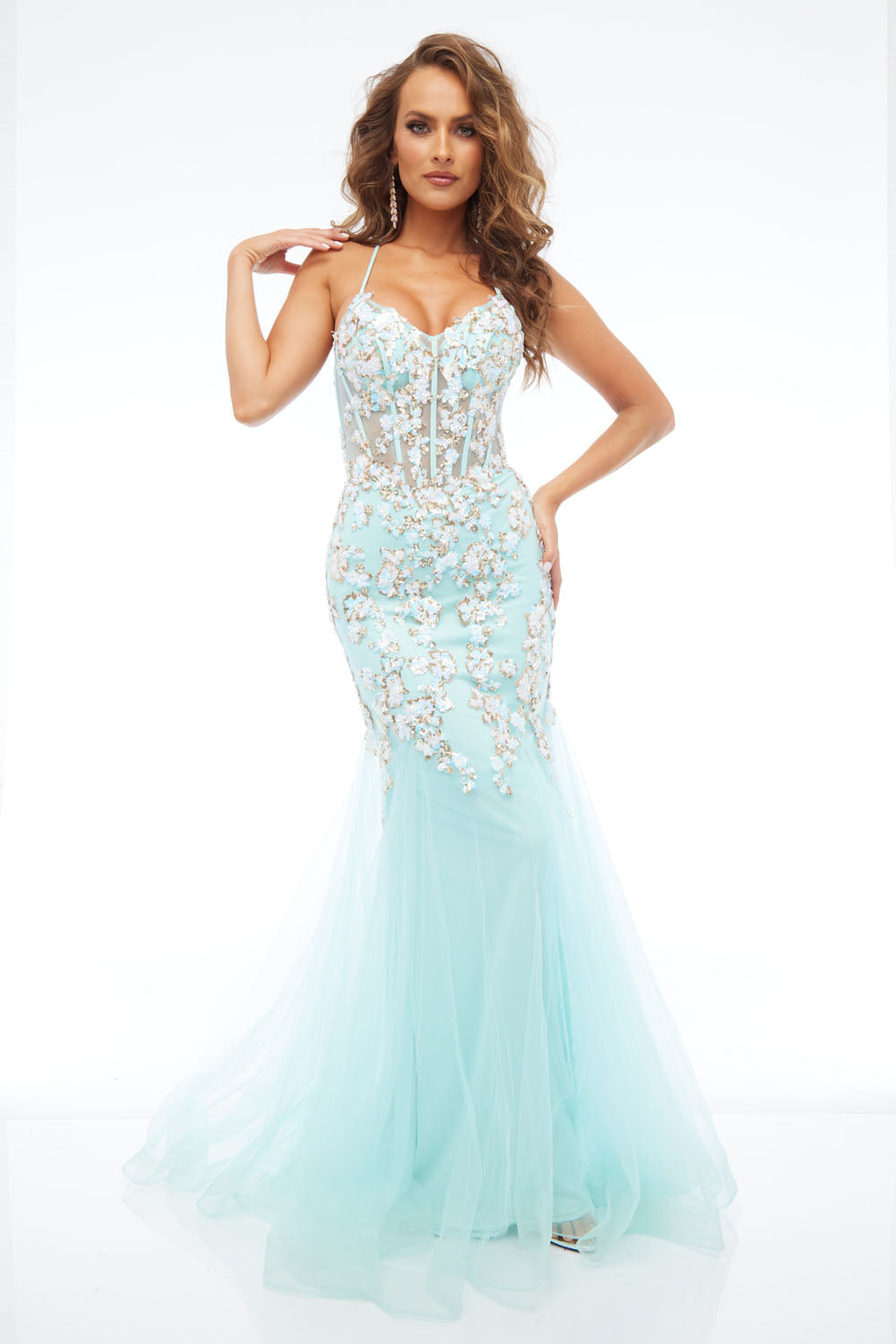 Jasz Couture 7700 prom dress images.  Jasz Couture 7700 is available in these colors: Mint.