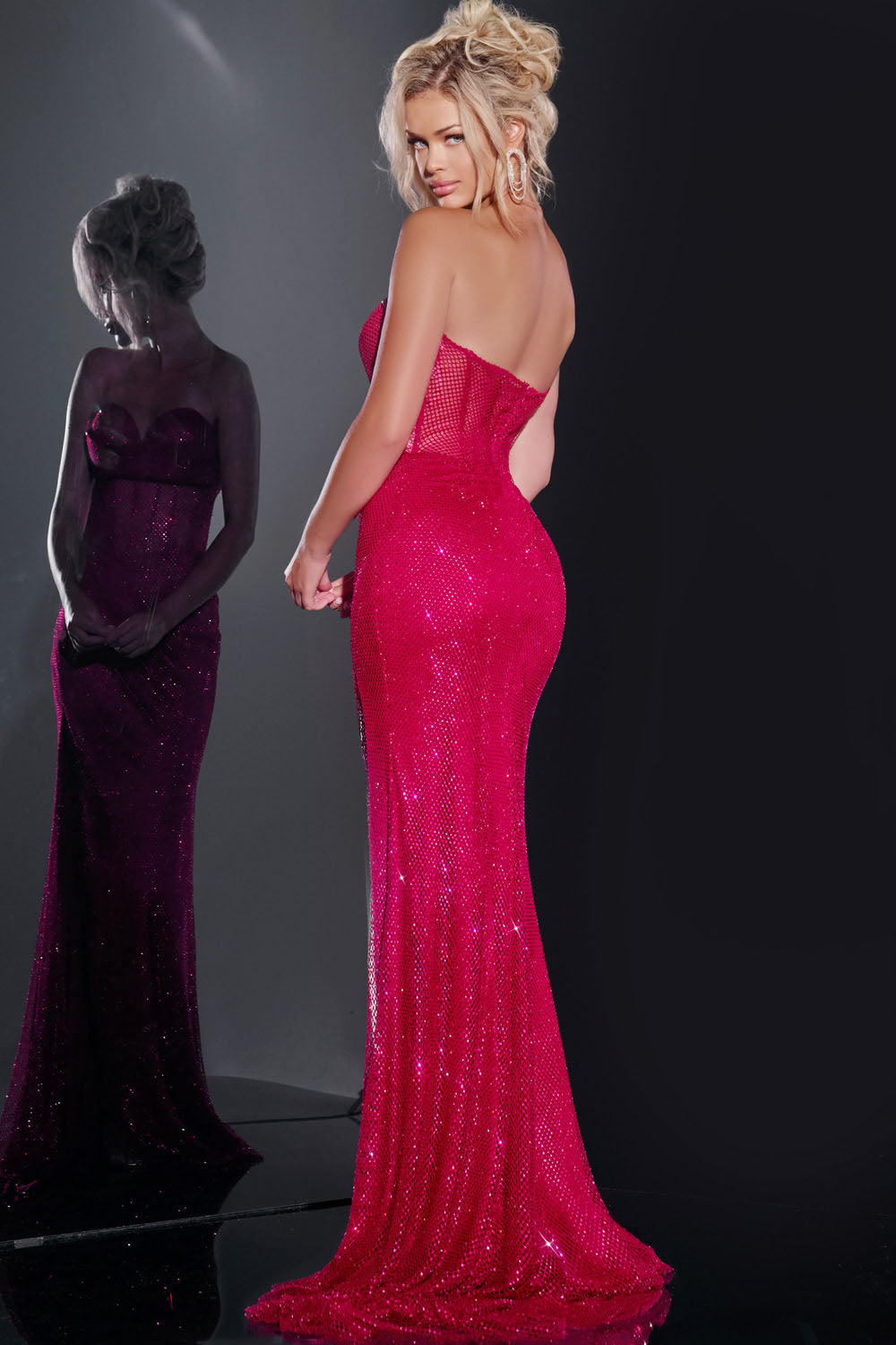 Jovani 36684 prom dress images.  Jovani 36684 is available in these colors: Burgundy, Black, Navy.