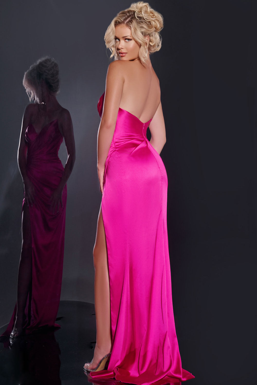 Jovani 37079 prom dress images.  Jovani 37079 is available in these colors: Fuchsia, Black, Mint, Royal.