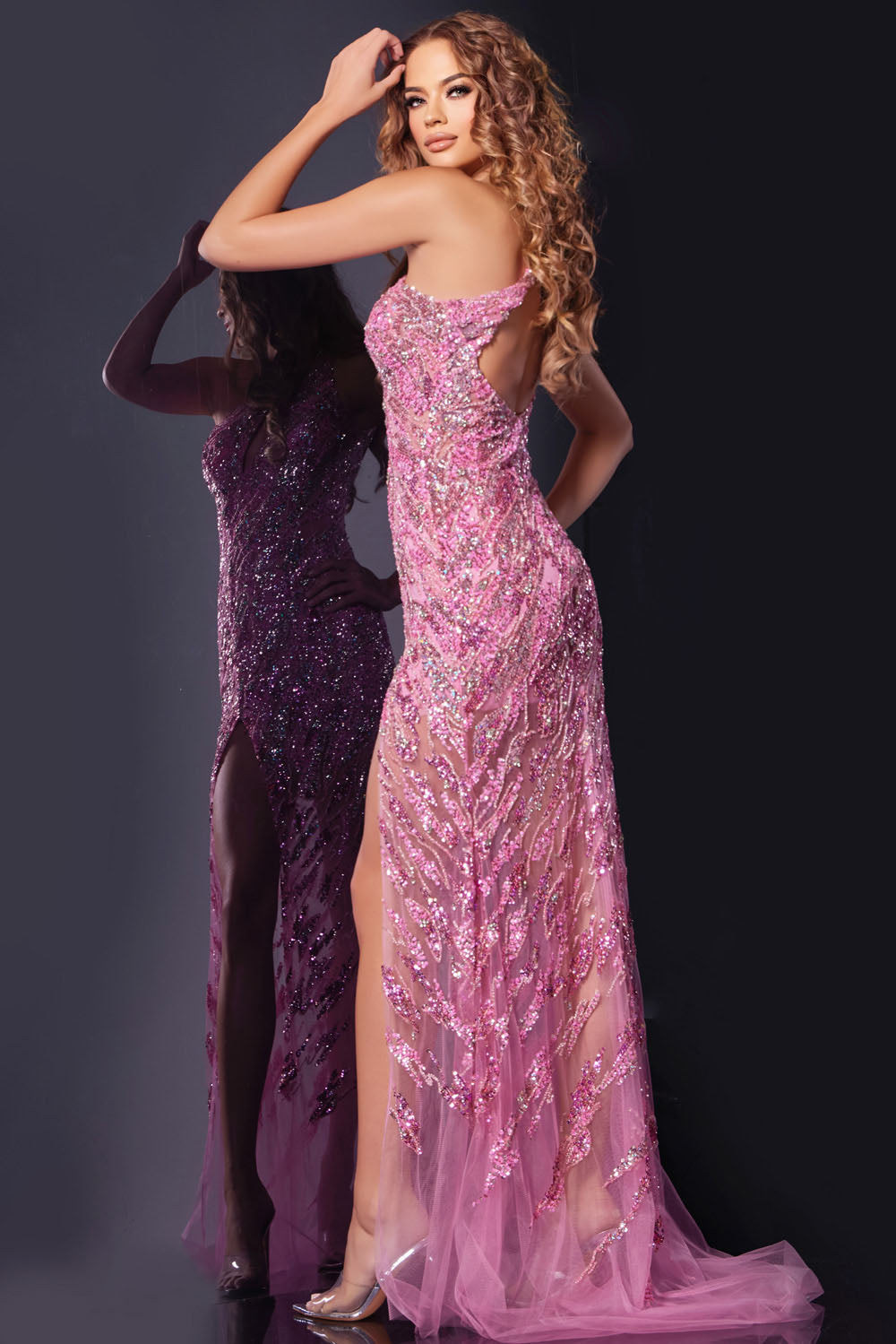 Jovani 38769 prom dress images.  Jovani 38769 is available in these colors: Pink.